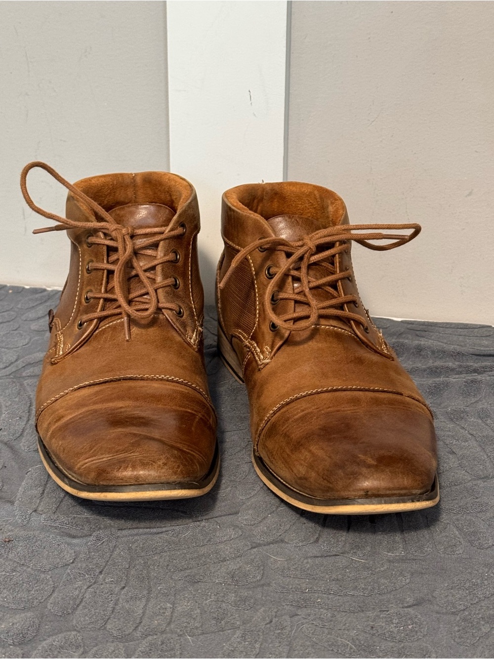 Steve Madden P-Klatin Brown Leather Cap Toe Chukka Boots Men’s sz10